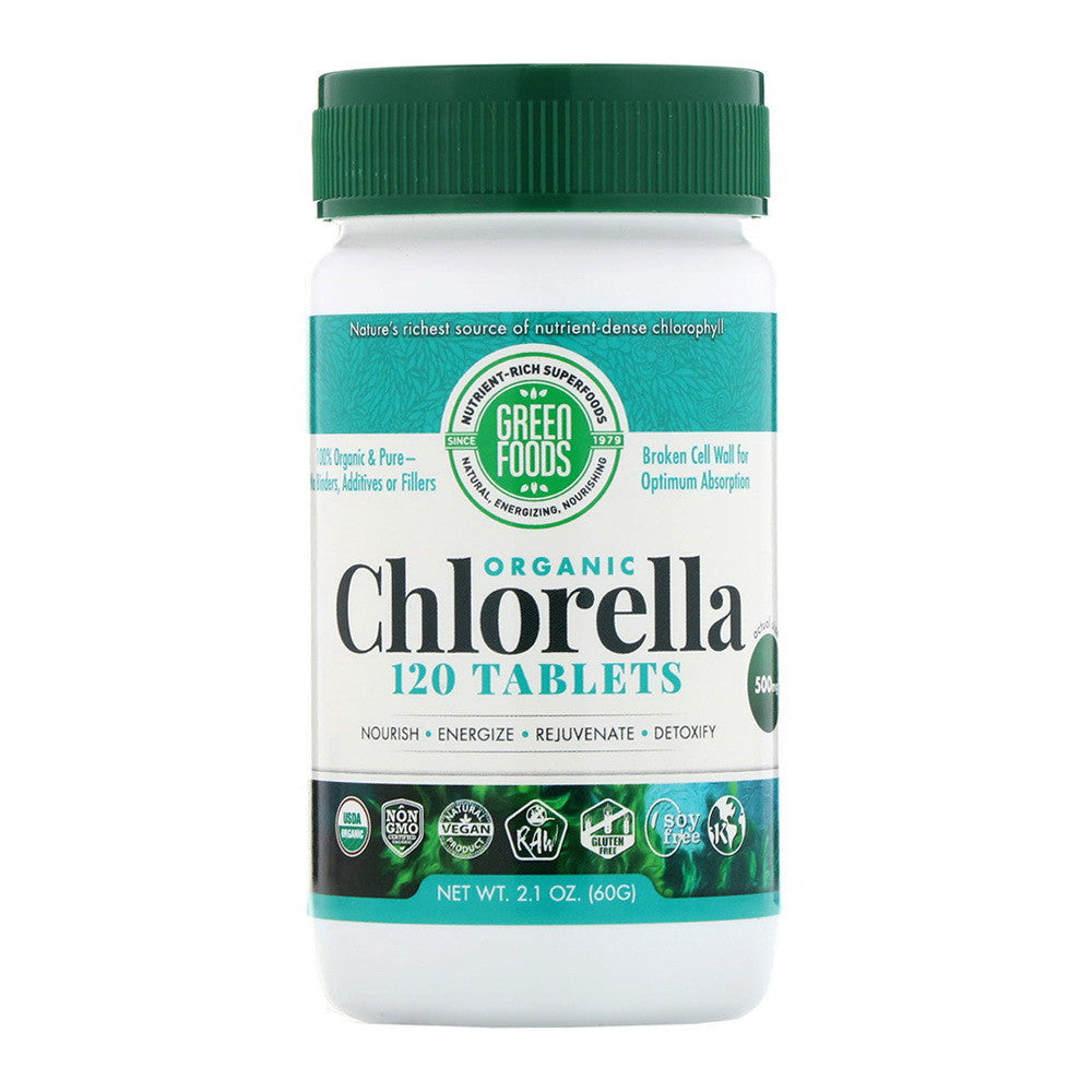 Green Foods Organic Chlorella Organic Chlorella 500 mg Tablets, 120 Ea
